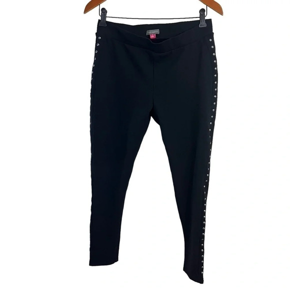 Vince Camuto Black Studded Leggings Size Small Stretch Pull On Elastic Waistband - Picture 1 of 6
